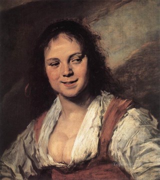 フランス・ハルス Painting - ジプシーの少女の肖像画 オランダ黄金時代 フランス・ハルス
